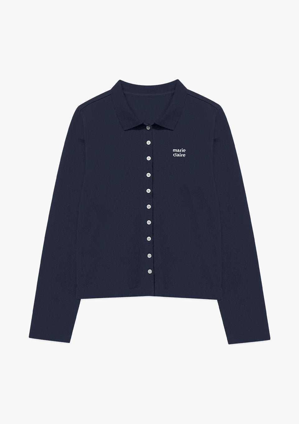 Marie Claire - Button Pique Polo Long Sleeve