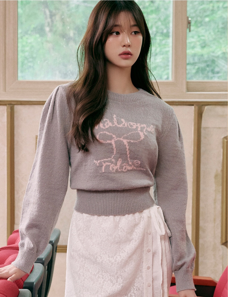 Rolarola - Ribbon Puff Sleeve Knit