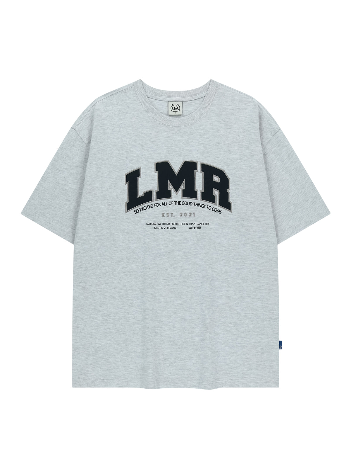 Lazy Monday Routine (LMR) - Lettering Logo Applique T-Shirt