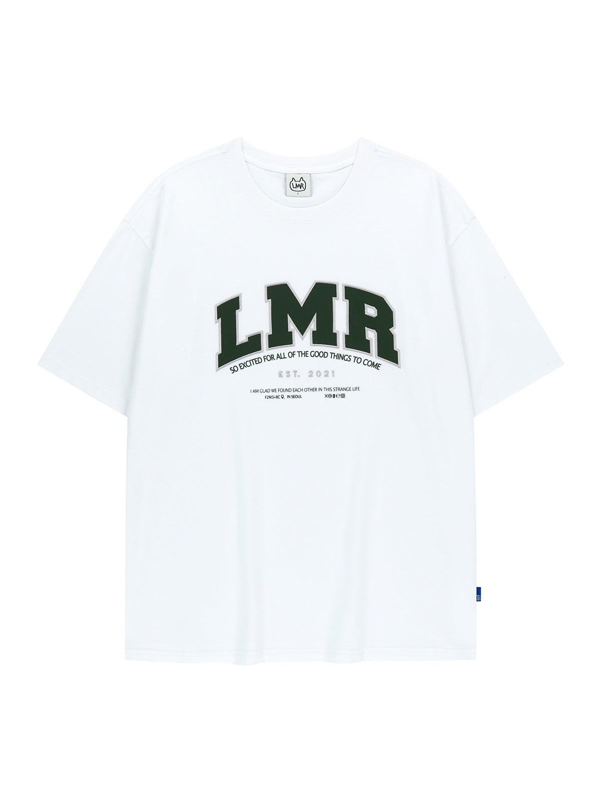 Lazy Monday Routine (LMR) - Lettering Logo Applique T-Shirt