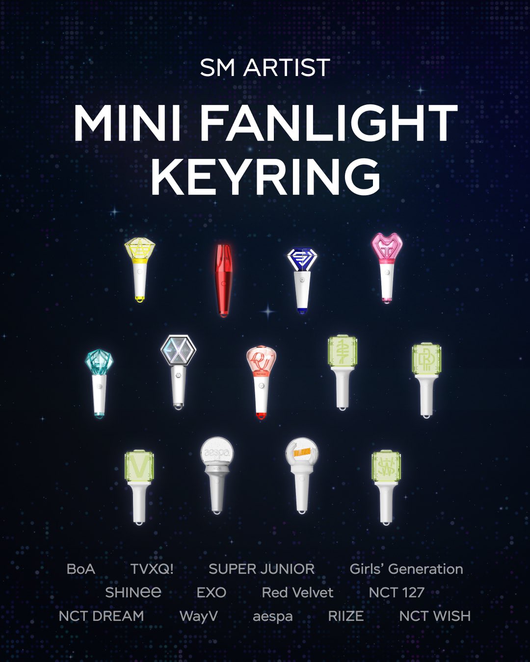 SM Artist Mini Fanlight Keyring