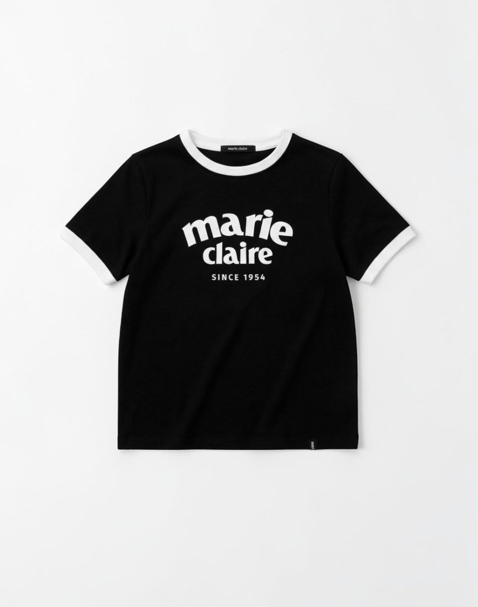 Marie Claire - Arch Logo Ringer Short Sleeve T-Shirt