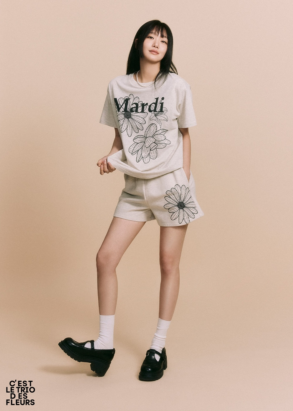 Mardi Mercredi - TShirt Triple Flower