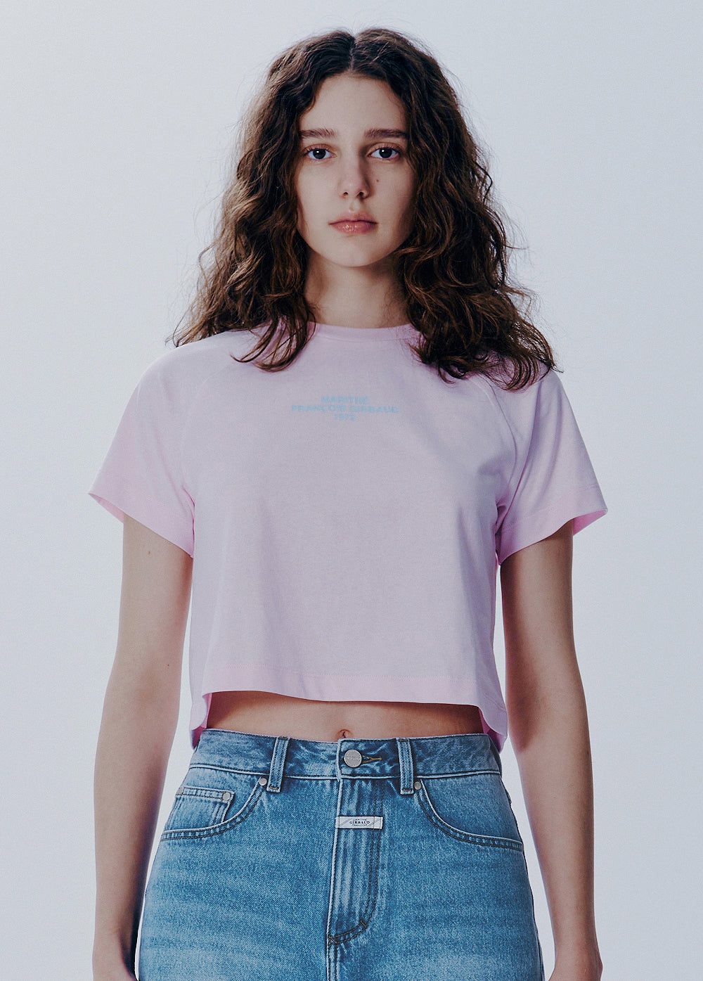 MARITHE FRANCOIS GIRBAUD - W Lettering Logo Crop Tee