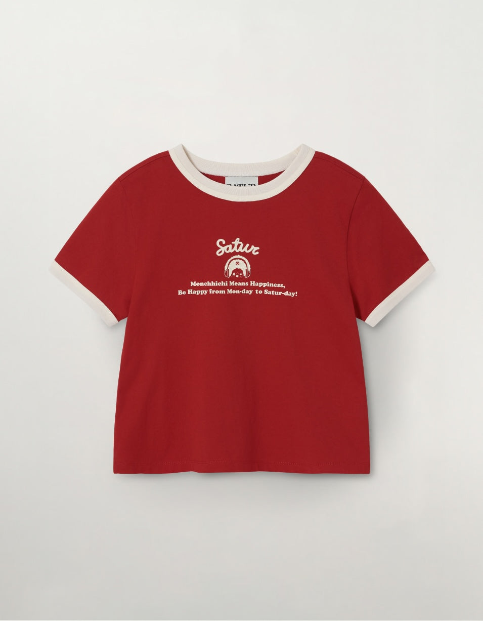 Satur X Monchhichi Ringer T-Shirt