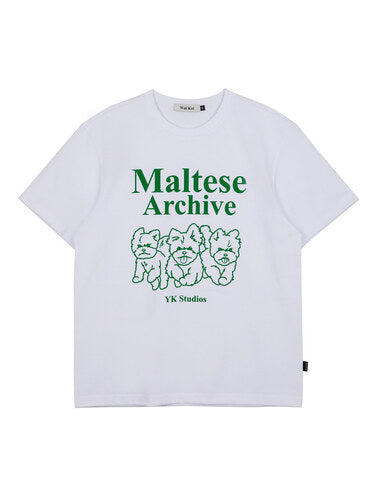 Wai Kei - Maltese Archive Line Graphic Short Sleeve T-shirt