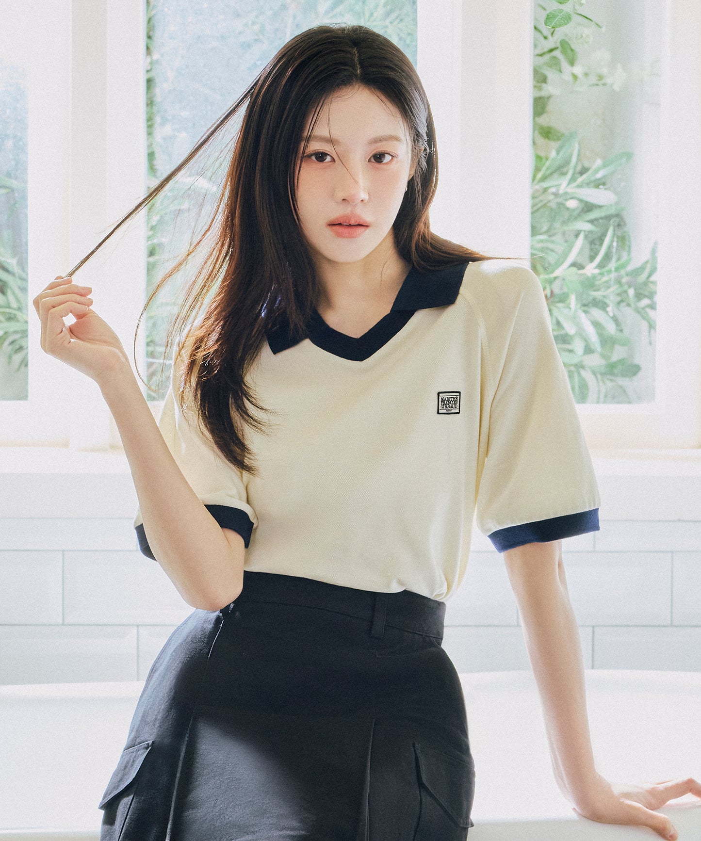 MARITHÉ FRANÇOIS GIRBAUD - Small Classic Logo PK Collar Point Tee