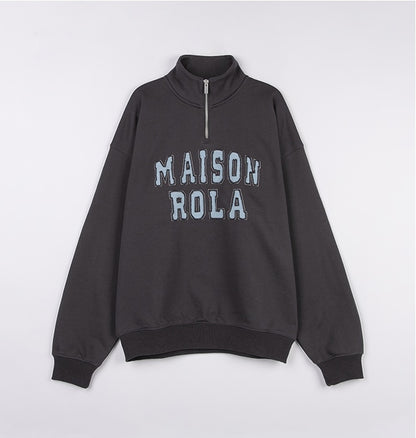Rolarola - Maison De Rola Embroidery Half Zip-Up