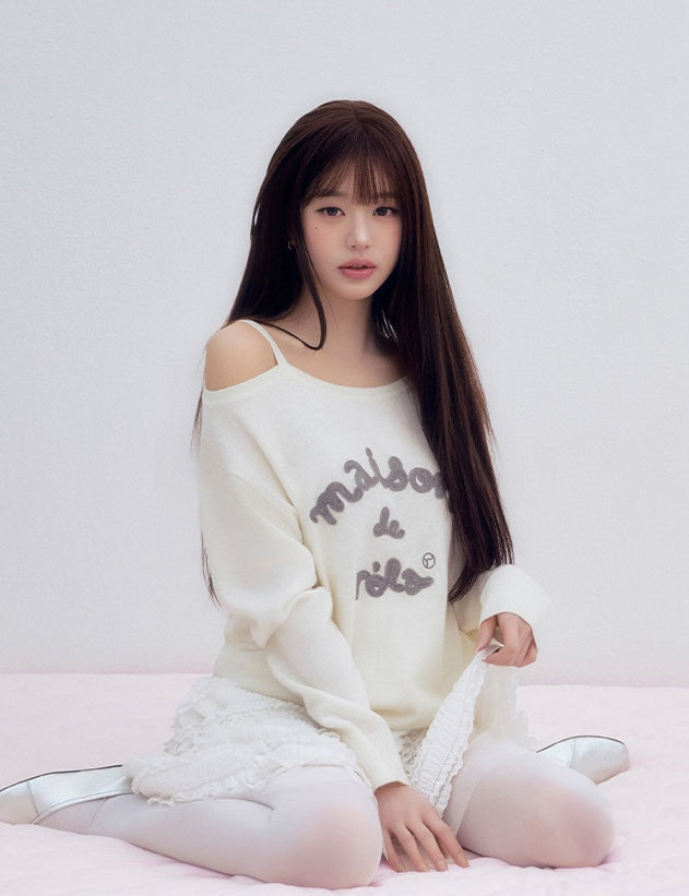 Rolarola - Maison De Rola Embroidery Off Shoulder Knit
