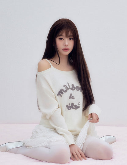 Rolarola - Maison De Rola Embroidery Off Shoulder Knit
