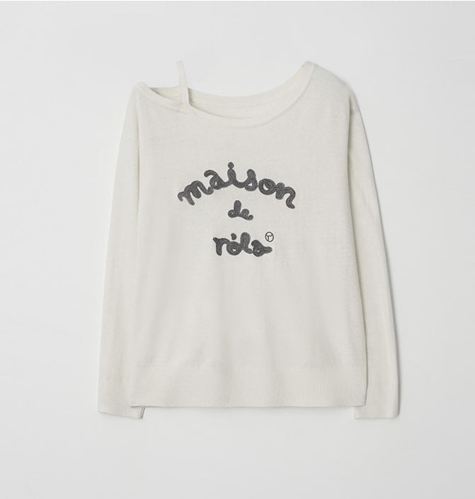 Rolarola - Maison De Rola Embroidery Off Shoulder Knit