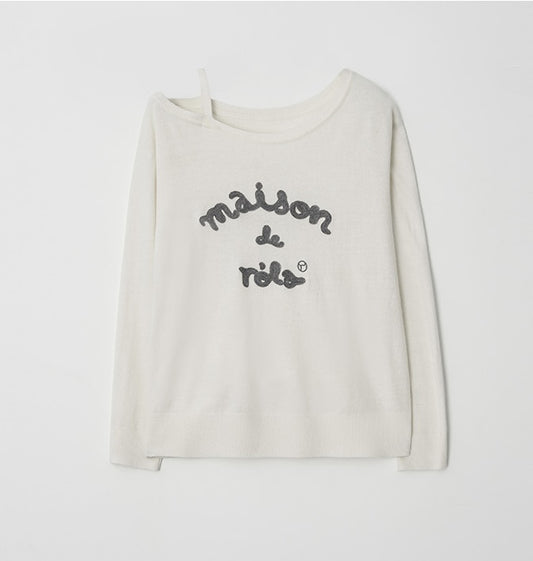 Rolarola - Maison De Rola Embroidery Off Shoulder Knit