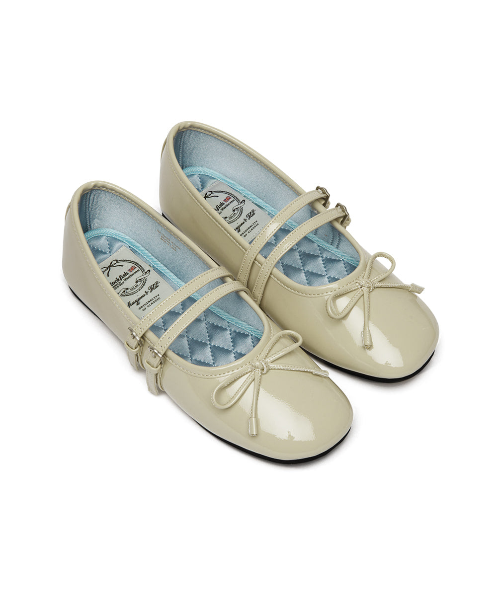 Rockfish Weatherwear - Square Toe Two Strap Mary Janes (Enamel)