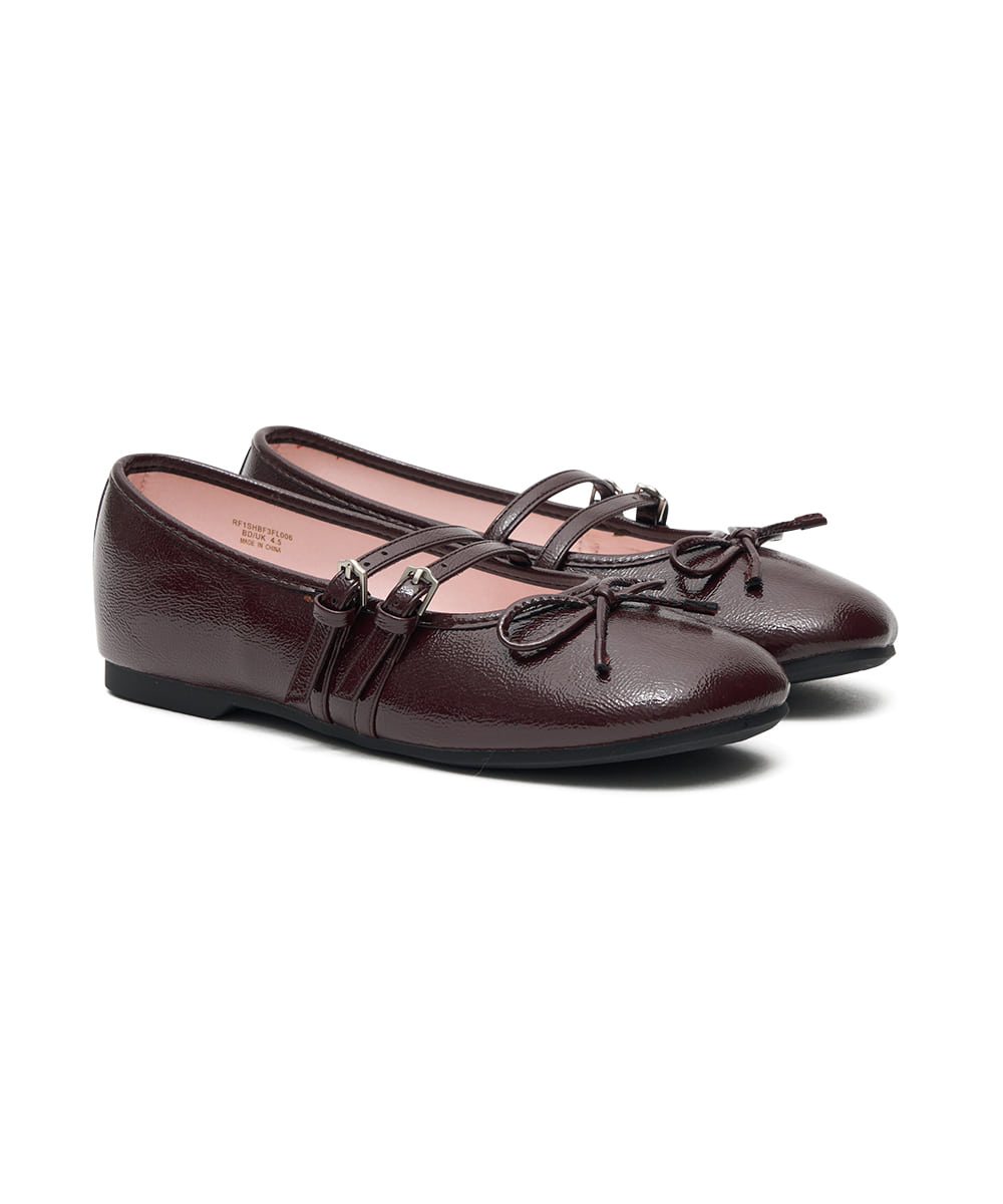 Rockfish Weatherwear - Square Toe Two Strap Mary Janes (Enamel)