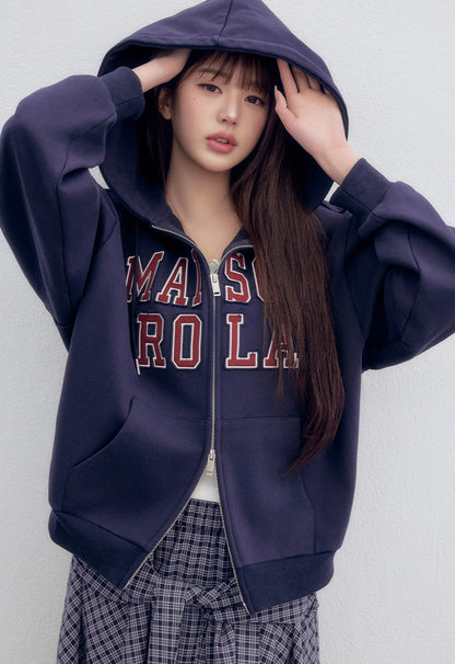 Rolarola - Patchwork Campus Hood Zip-Up