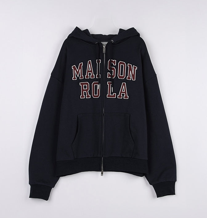 Rolarola - Patchwork Campus Hood Zip-Up