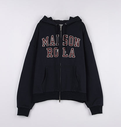 Rolarola - Patchwork Campus Hood Zip-Up