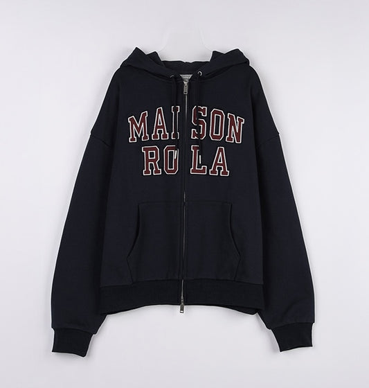 Rolarola - Patchwork Campus Hood Zip-Up