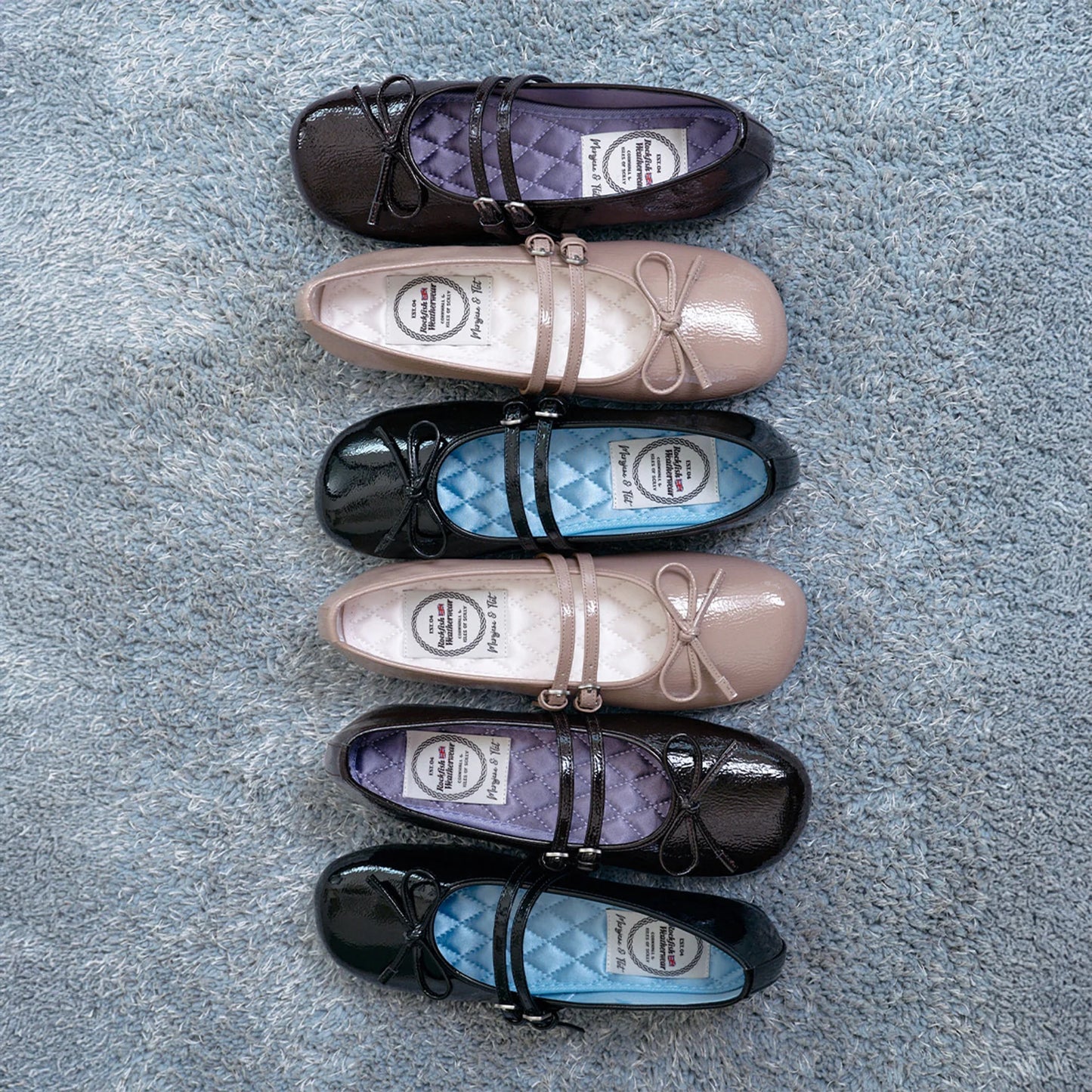 Rockfish Weatherwear - Square Toe Two Strap Mary Janes (Enamel)