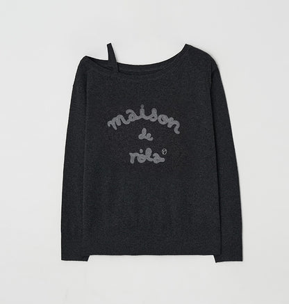 Rolarola - Maison De Rola Embroidery Off Shoulder Knit