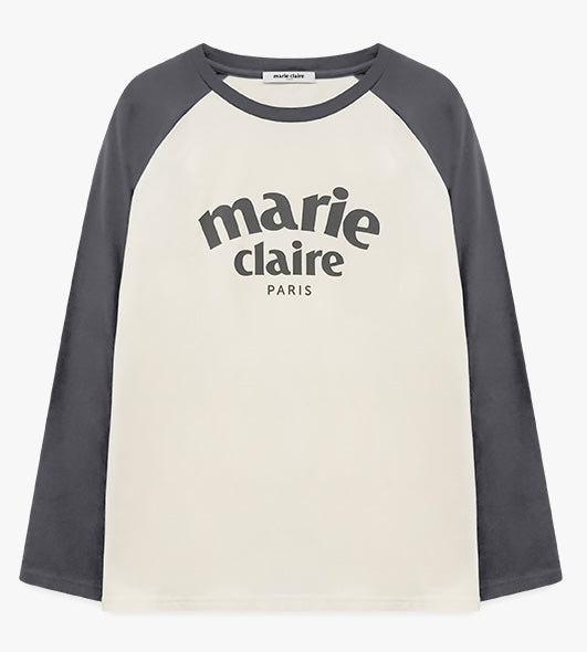 Marie Claire - Arch Logo Raglan Long Sleeve