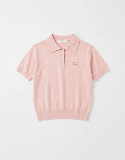 Marie Claire - Basic Logo Button Collar Knit