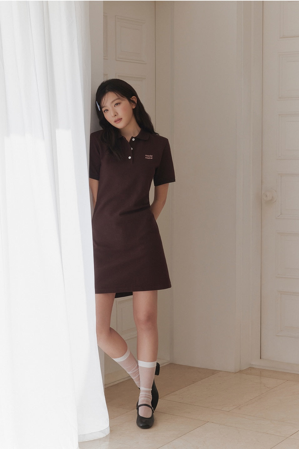 Marie Claire - Basic Logo Pique One-Piece