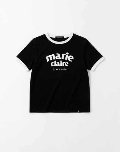 Marie Claire - Arch Logo Ringer Short Sleeve T-Shirt