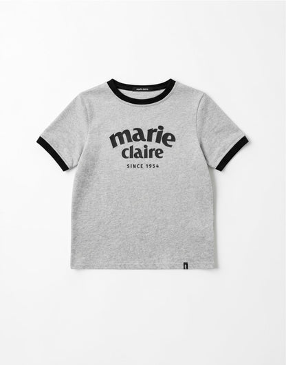 Marie Claire - Arch Logo Ringer Short Sleeve T-Shirt