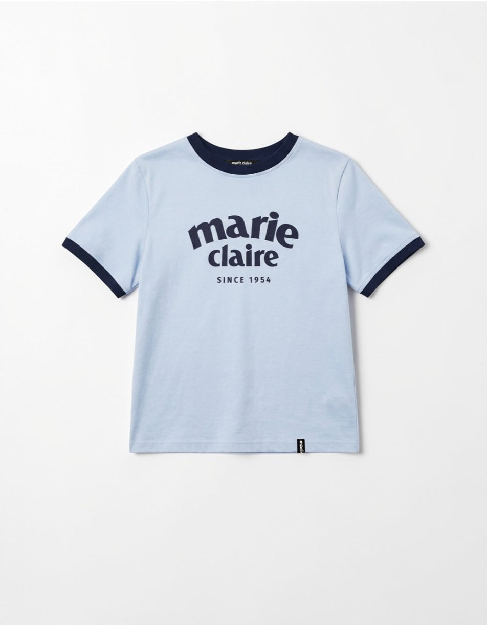 Marie Claire - Arch Logo Ringer Short Sleeve T-Shirt