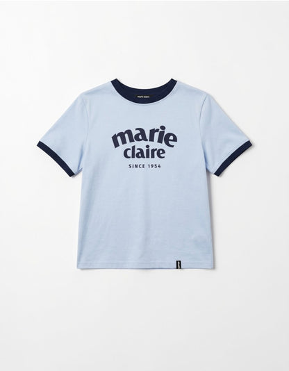 Marie Claire - Arch Logo Ringer Short Sleeve T-Shirt