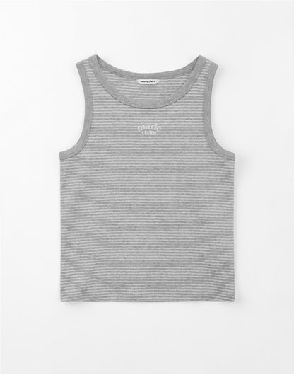Marie Claire - Arch Logo Striped Sleeveless