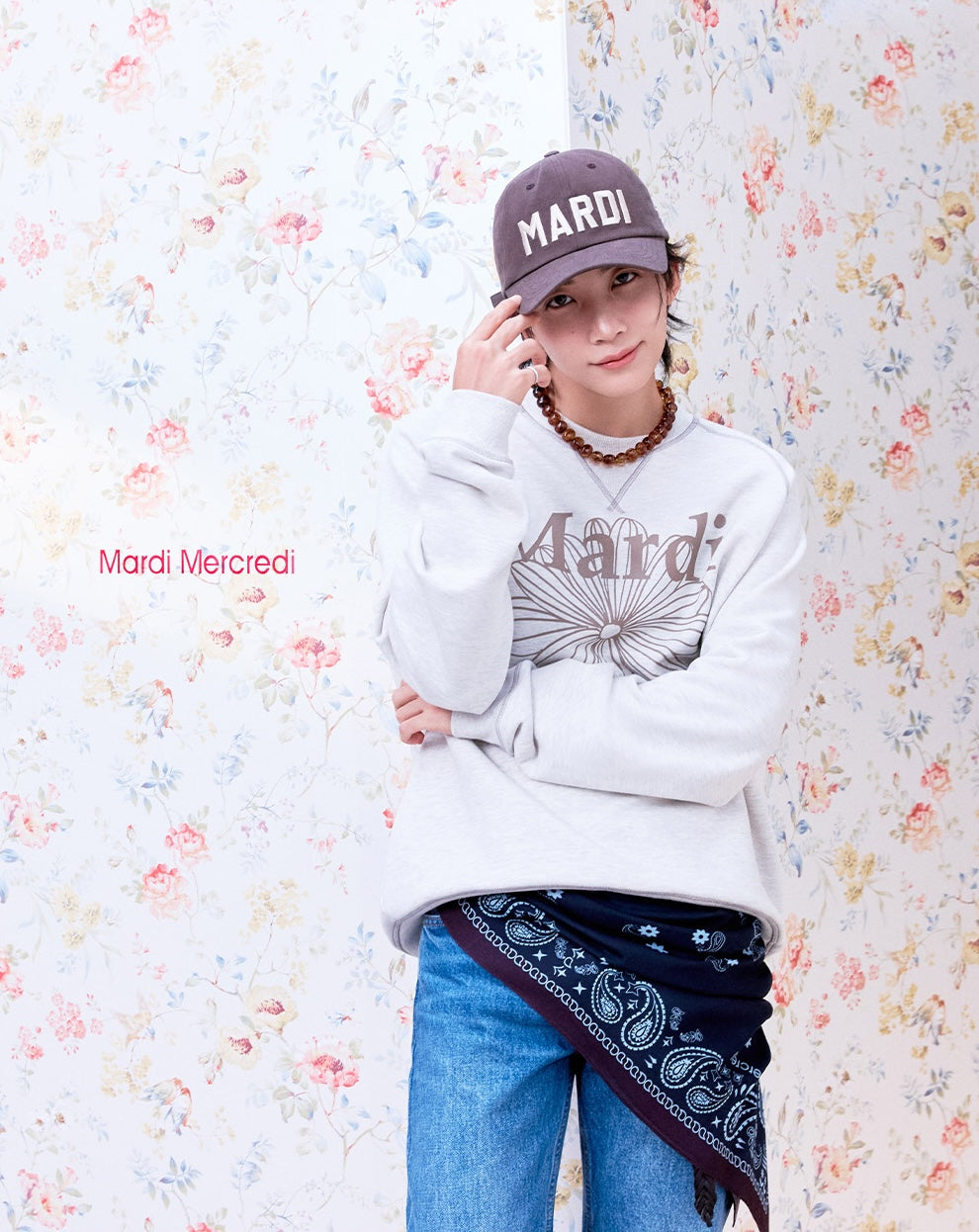 Mardi Mercredi - Sweatshirt Raglan La Fleur