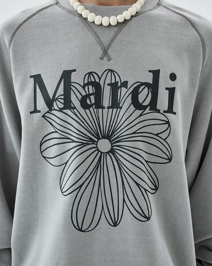 Mardi Mercredi - Sweatshirt Raglan La Fleur Pigment Washing