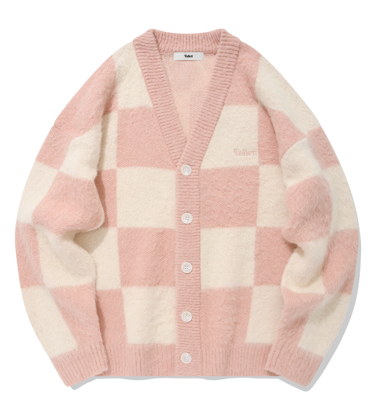 Fallet - Checkerboard Knit Cardigan