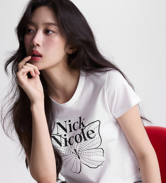 Nick Nicole - BUTTERFLY SIGNATURE CROP TOP