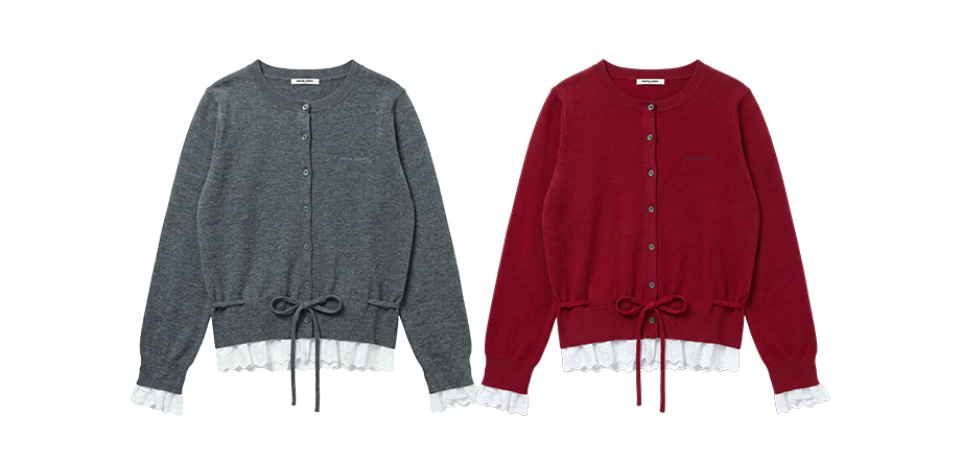 Marie Claire - Lace Layered Sheared Cardigan