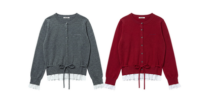 Marie Claire - Lace Layered Sheared Cardigan