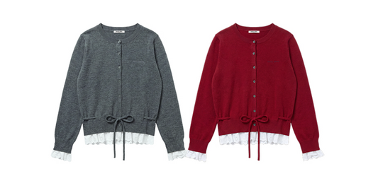 Marie Claire - Lace Layered Sheared Cardigan