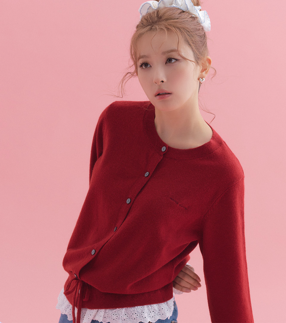 Marie Claire - Lace Layered Sheared Cardigan