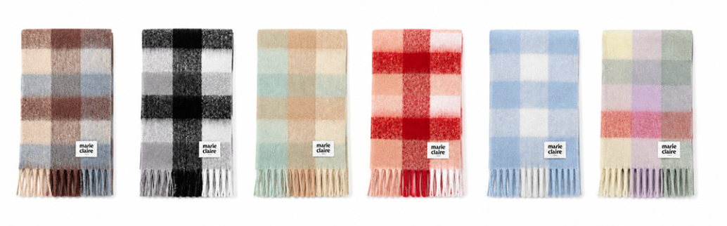 Marie Claire - Cotton Candy Check Scarf