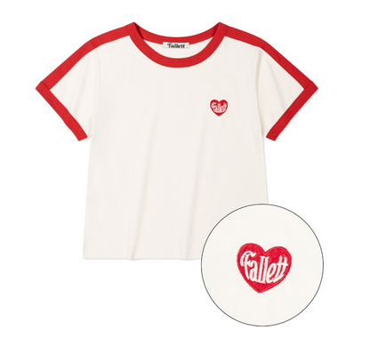 Fallet - Heart Emblem Ringer Short Sleeve T-Shirt