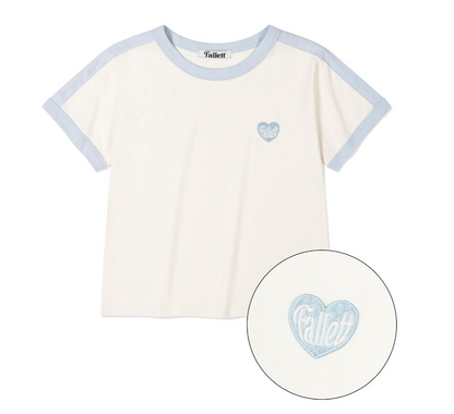 Fallet - Heart Emblem Ringer Short Sleeve T-Shirt