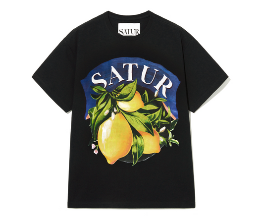 Satur - Capri Citron Retro Summer Graphic T-Shirt