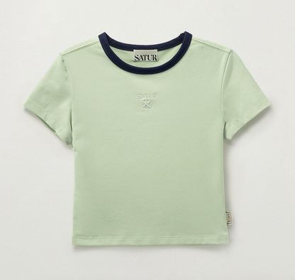 Satur - Apero Crop Ringer T-Shirt