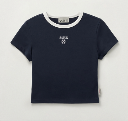 Satur - Apero Crop Ringer T-Shirt