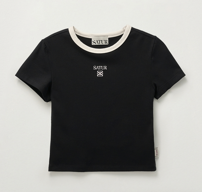 Satur - Apero Crop Ringer T-Shirt
