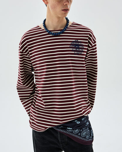 Mardi Mercredi - TShirt Long Sleeve Stripe La Fleur