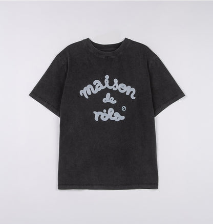 Rolarola - Maison de Rola Embroidery Pigment Loose Fit T-Shirt