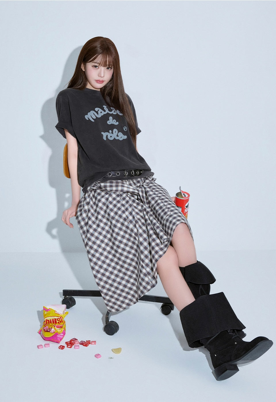Rolarola - Maison de Rola Embroidery Pigment Loose Fit T-Shirt